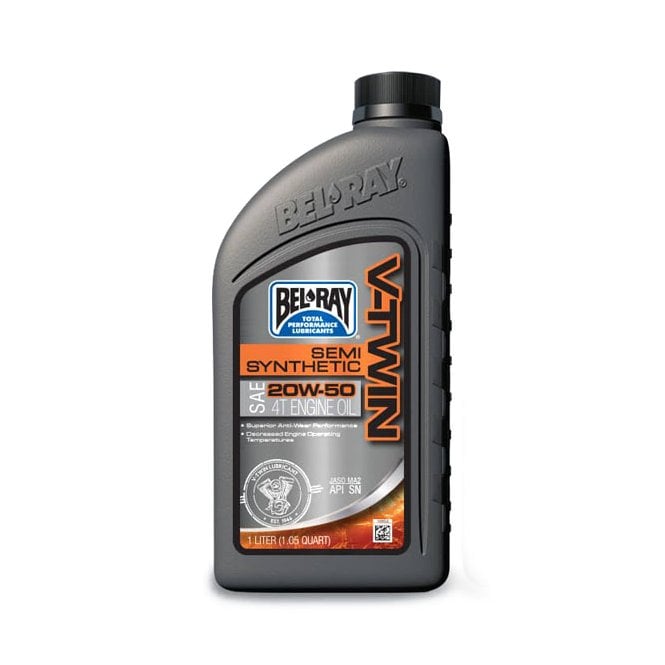 thumbnail image 2 of Bel-Ray V-Twin Motor Oil 20W-50 - 4 Liter - Powersports Engine Oil 2 of 6